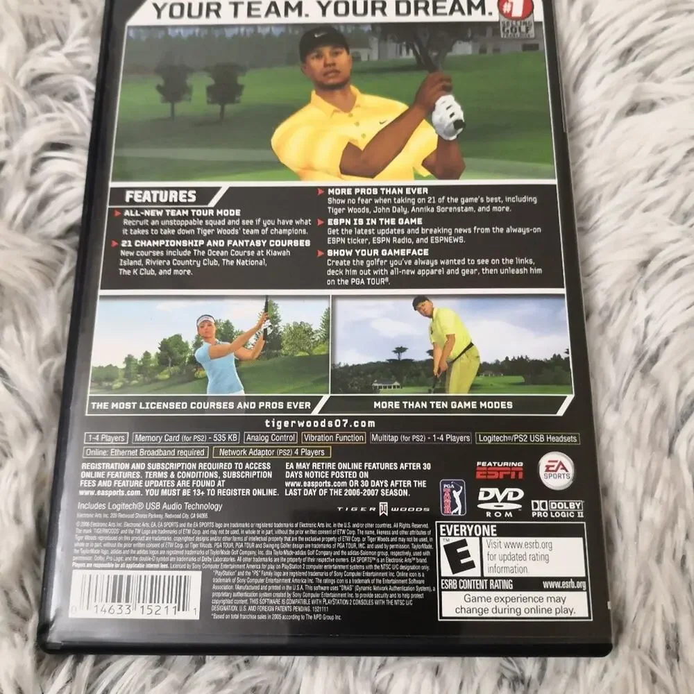 Tiger Woods PGA Tour Playstation 2 Golf PS2 Sports Gamers Christmas Electronics